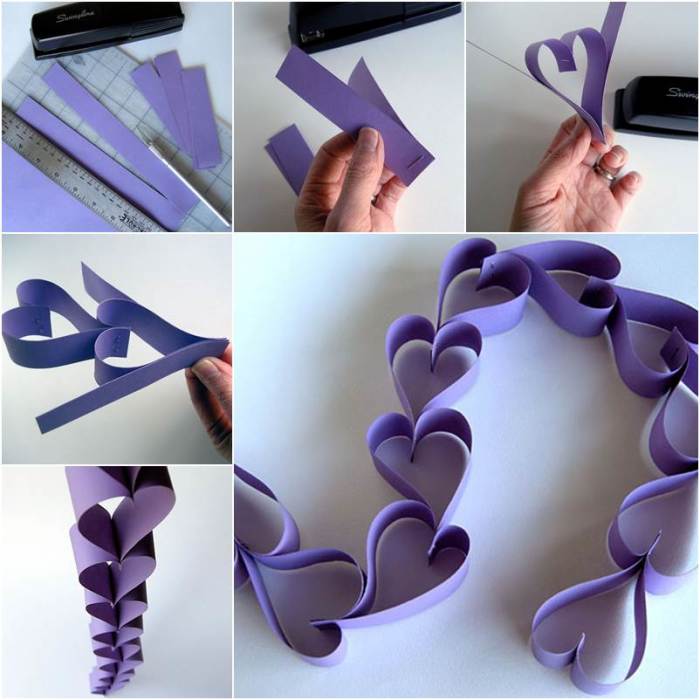 How to make heart chain decoration