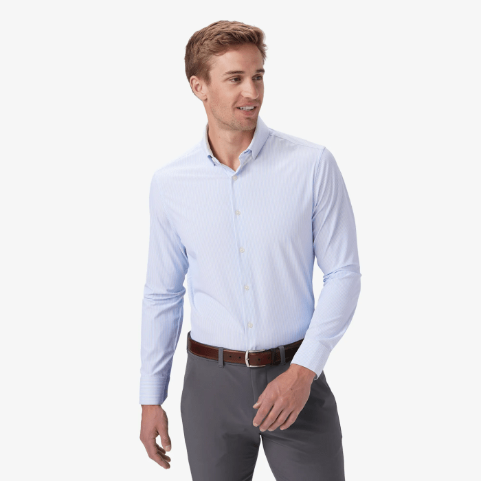 Athletic cut dress shirts for men