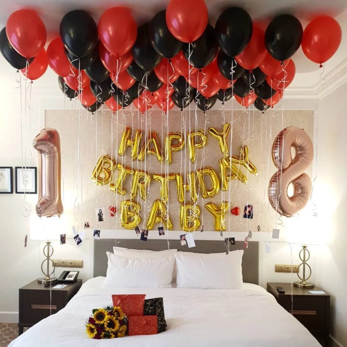 How to decorate motel room for birthday