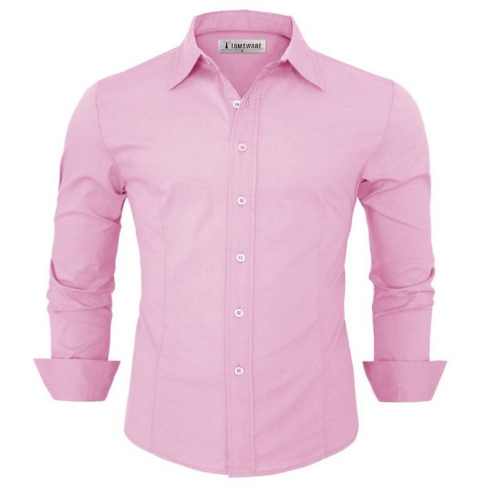 Mens pink silk dress shirts