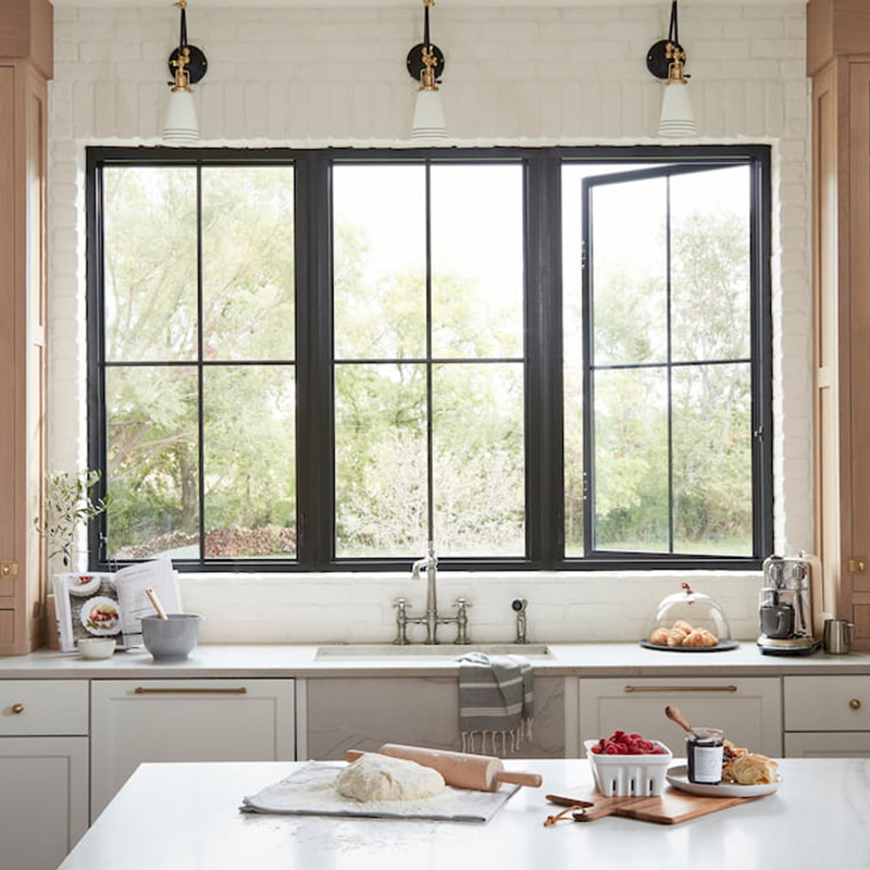 How to decorate kitchen window above sink