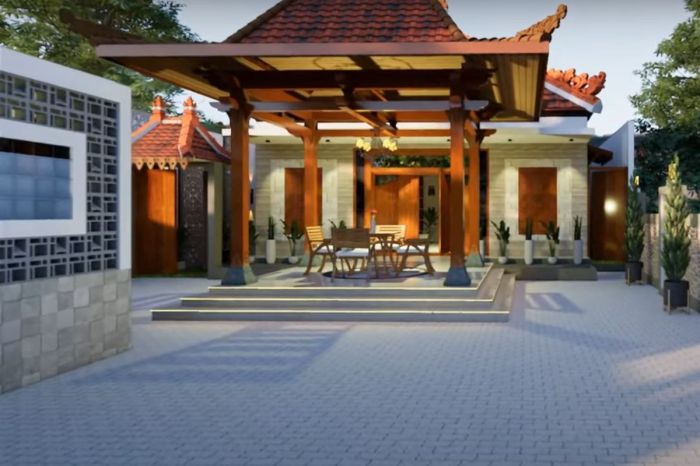 Desain interior rumah joglo modern