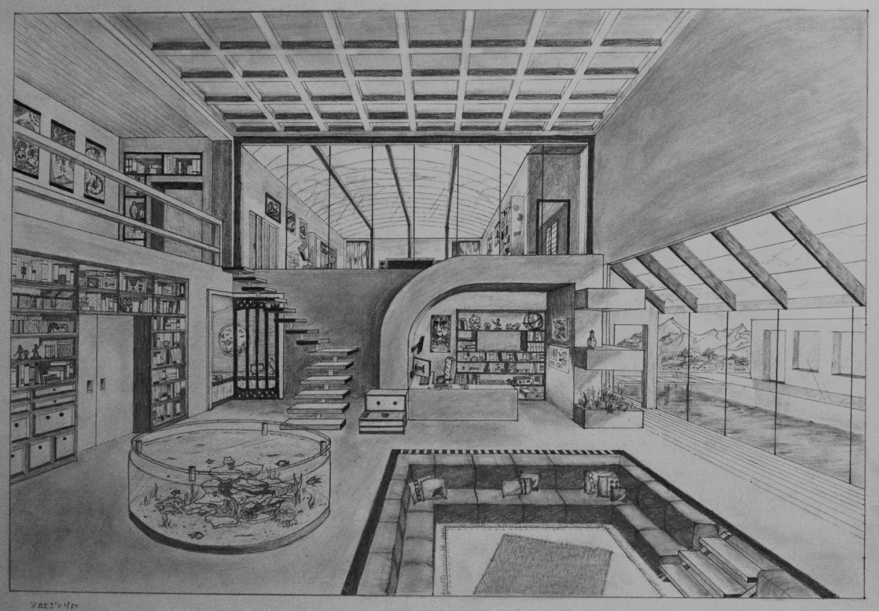 Perspective interior drawing drawings getdrawings